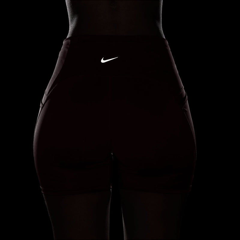 Women's Swift Women's High-Waisted 4" Tight Running Shorts with Pockets (654 - Pink Smoke/Reflective Silver)