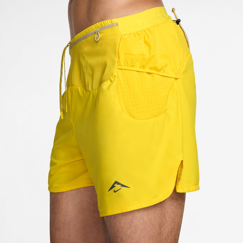 Men's Trail Second Sunrise 5" Dri-FIT ADV Brief-Lined Running Shorts (718 - Lightening/Lightening/Desert Khaki/Black)