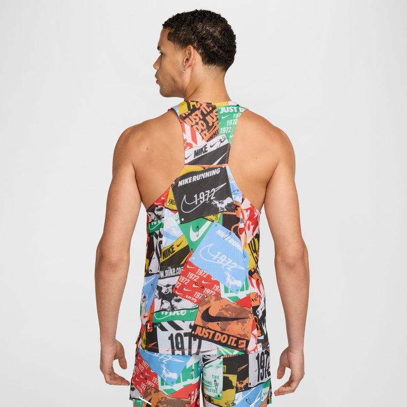 Men's Fast Run Energy Dri-FIT Running Singlet (803 - Total Orange/Reflective Silver)