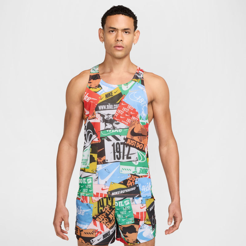 Men's Fast Run Energy Dri-FIT Running Singlet (803 - Total Orange/Reflective Silver)