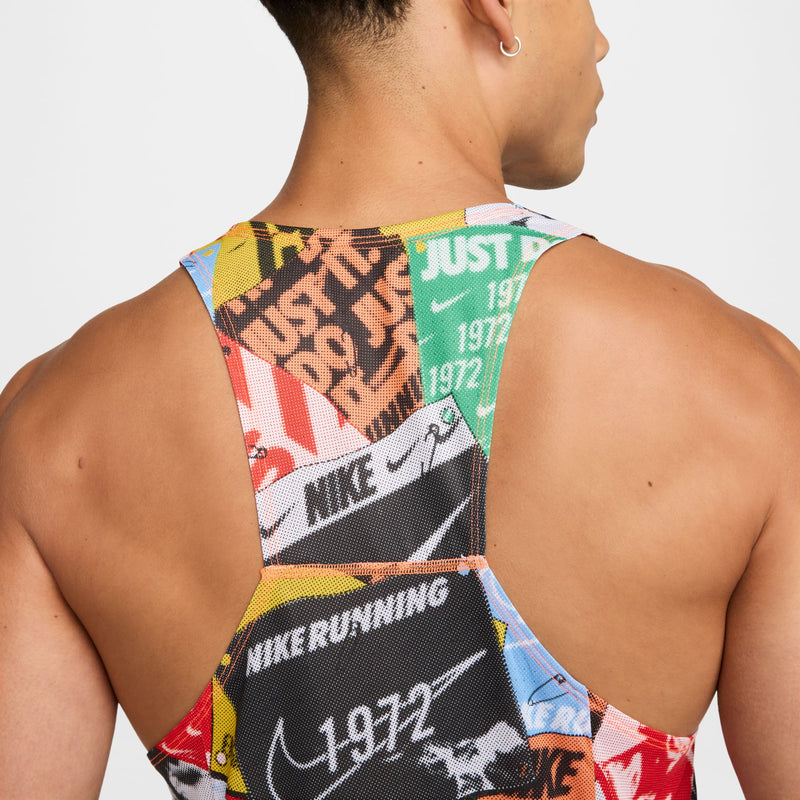Men's Fast Run Energy Dri-FIT Running Singlet (803 - Total Orange/Reflective Silver)