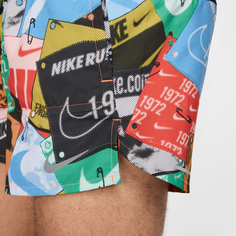 Men's Stride Run Energy Dri-FIT 5" Brief-Lined Running Shorts (803 - Total Orange/Black/Black/Reflective Silver)