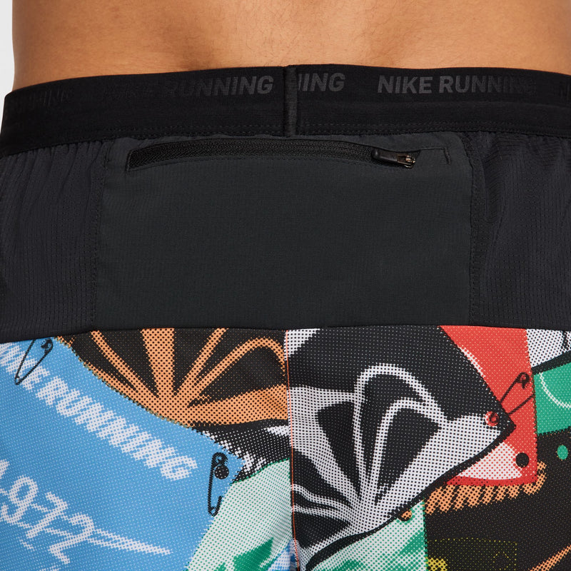 Men's Stride Run Energy Dri-FIT 5" Brief-Lined Running Shorts (803 - Total Orange/Black/Black/Reflective Silver)