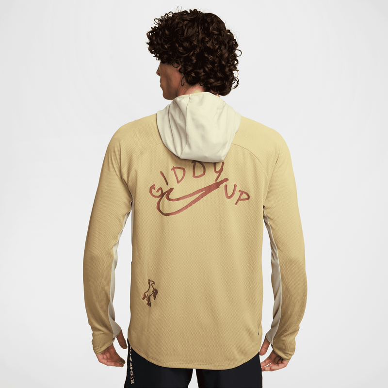 Men's Trail Dri-FIT UV Hooded Running Top (297 - Parachute Beige/Desert Khaki/Cinnamon)