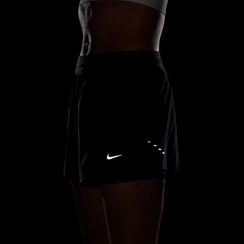 Women's Swift Dri-FIT Mid-Rise 2-in-1 Running Shorts (010 - Black/Reflective Silver)