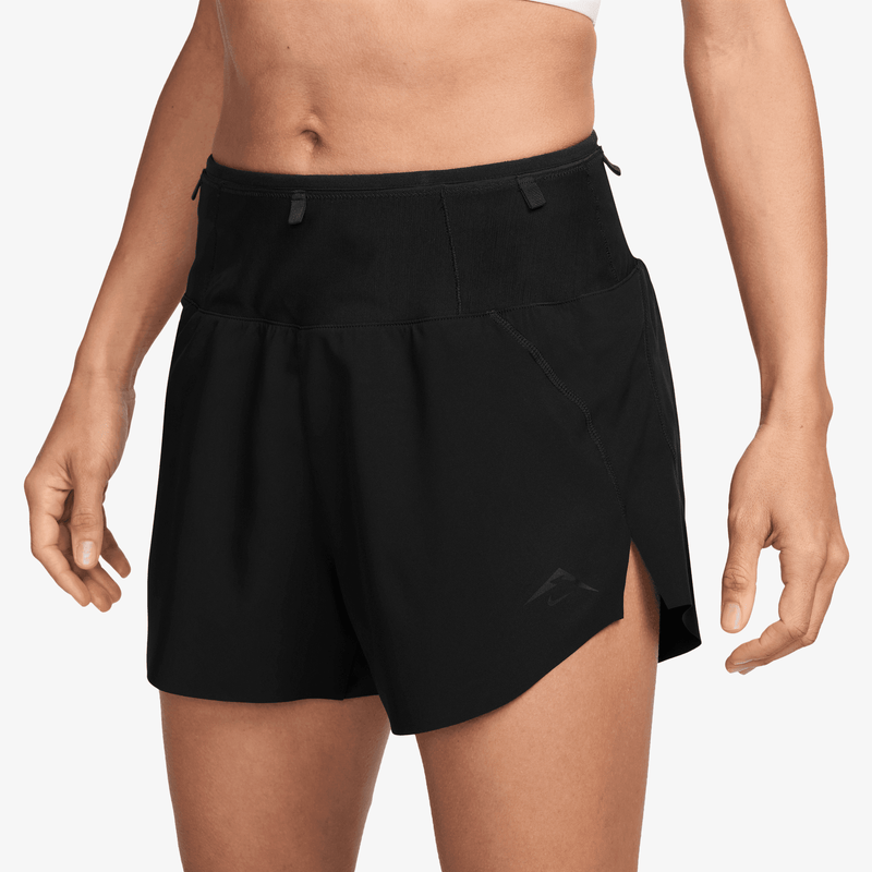Women's Trail Dri-FIT Brief-Lined Running Shorts (010 - Black/White/Flat Silver/Black)