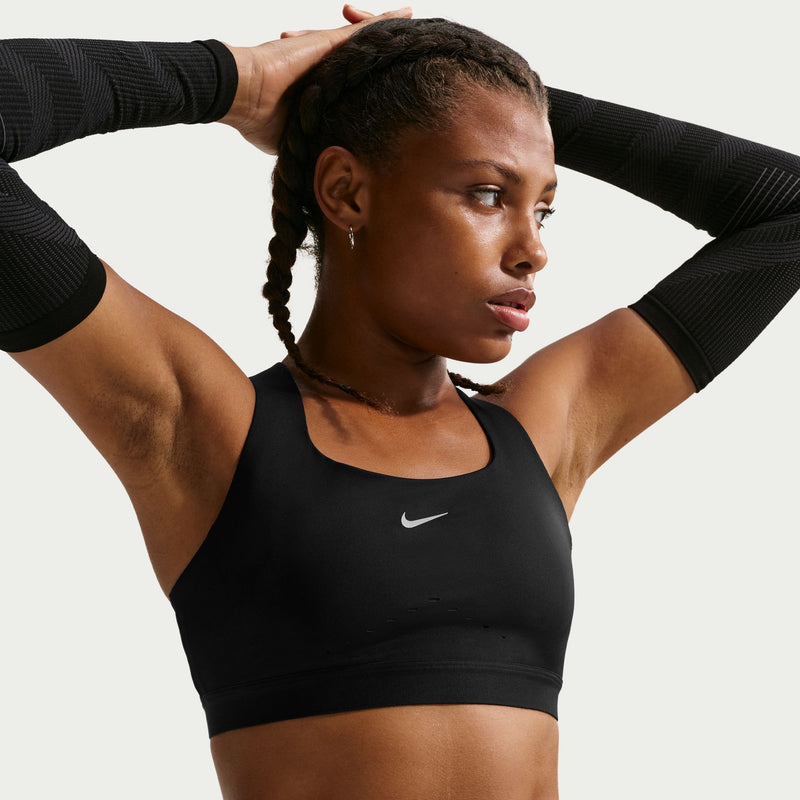 Women’s Swift High-Support Lightly Lined Sports Bra (010 - Black/Reflective Silver)