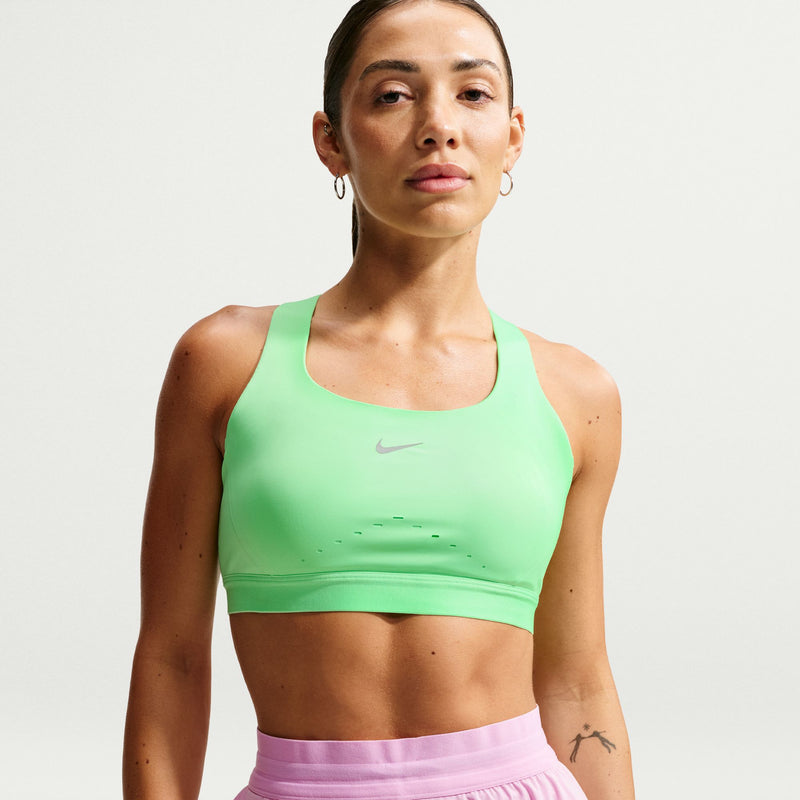 Women’s Swift High-Support Lightly Lined Sports Bra (336 - Illusion Green/Reflective Silver)
