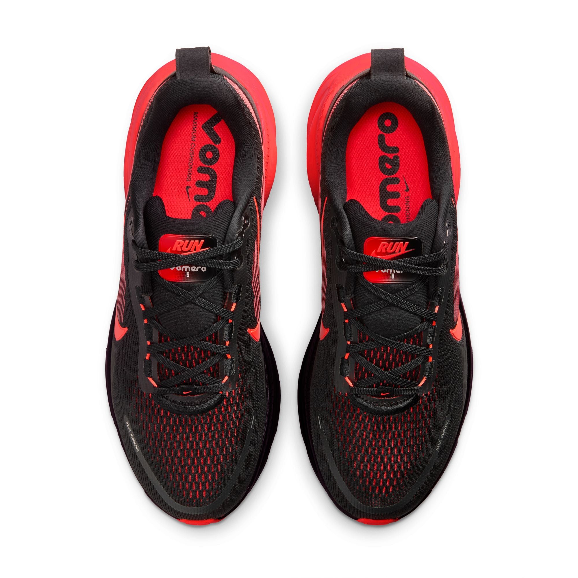 Men's Vomero 18 (019 - Black/Bright Crimson-University Red) — TC