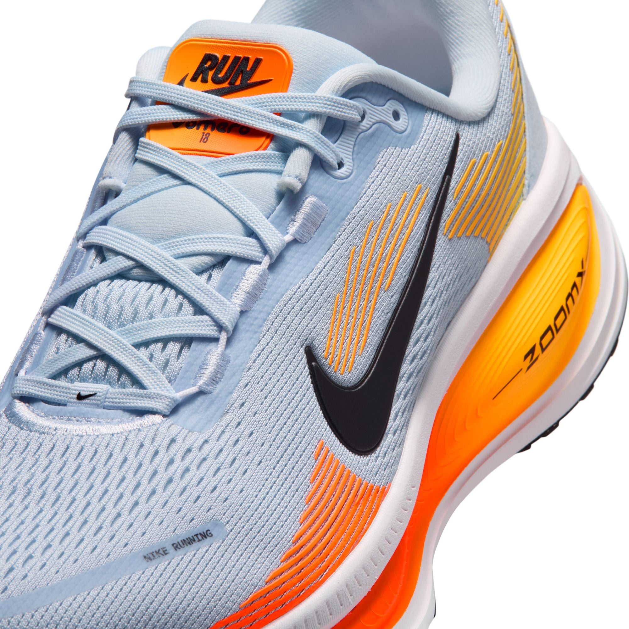Men's Vomero 18 (404 - Hydrogen Blue/Black-Laser Orange) — TC