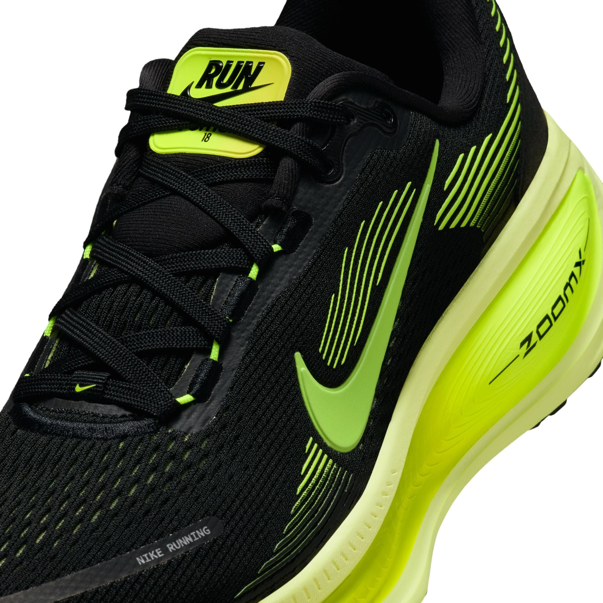 Women's Vomero 18 (008 - Black/Volt-Cyber-Lt Lemon Twist) — TC