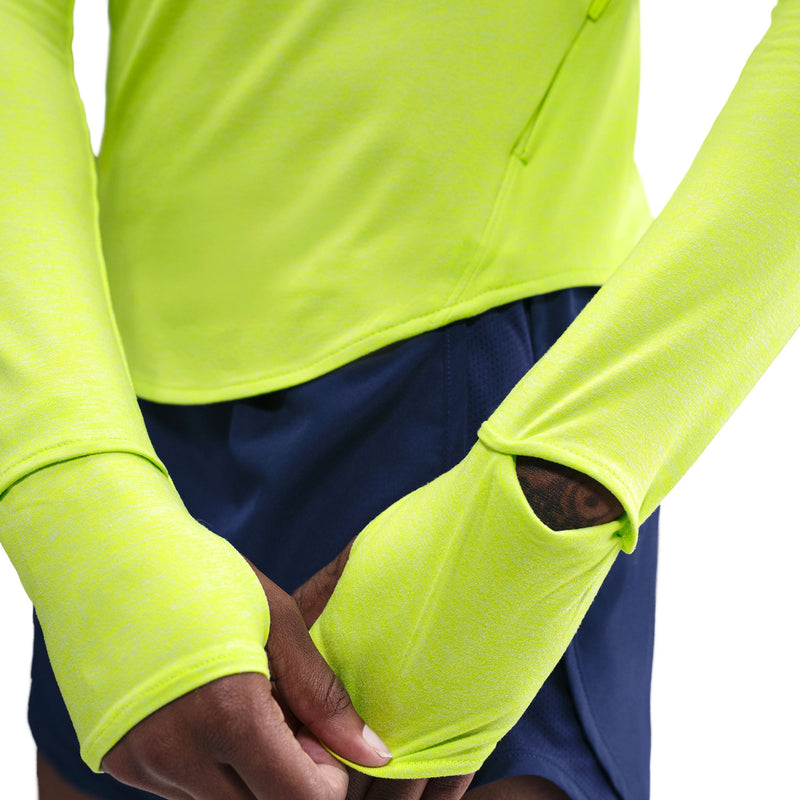 Women's Swift Dri-FIT UV 1/4-Zip Running Top (389 - Cyber/Heater/Reflective Silver)