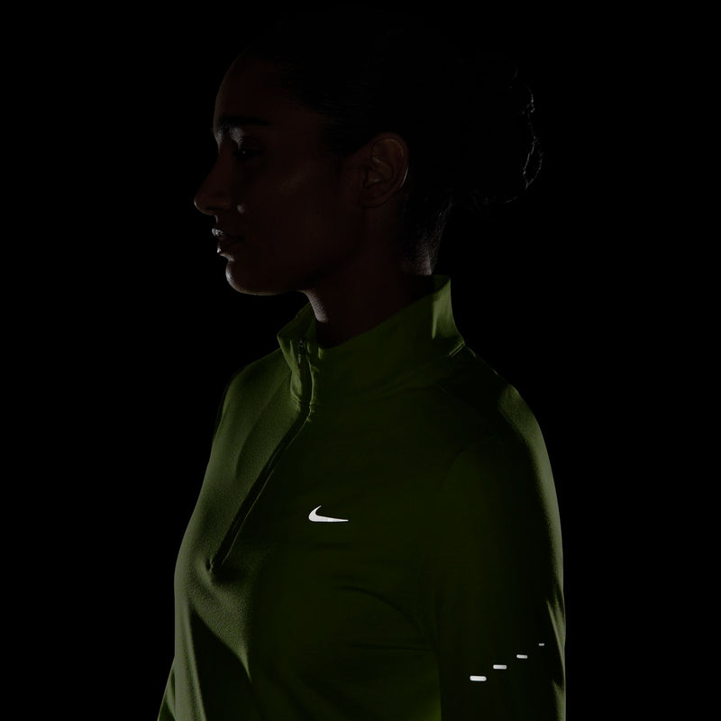 Women's Swift Dri-FIT UV 1/4-Zip Running Top (389 - Cyber/Heater/Reflective Silver)