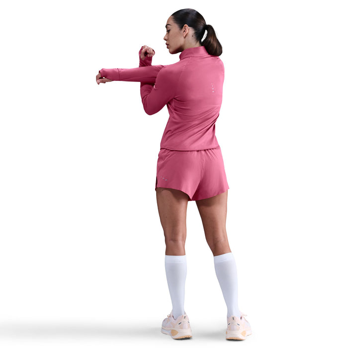 Women's Swift Dri-FIT UV 1/4-Zip Running Top (634 - Sweet Beet/Reflective Silver)