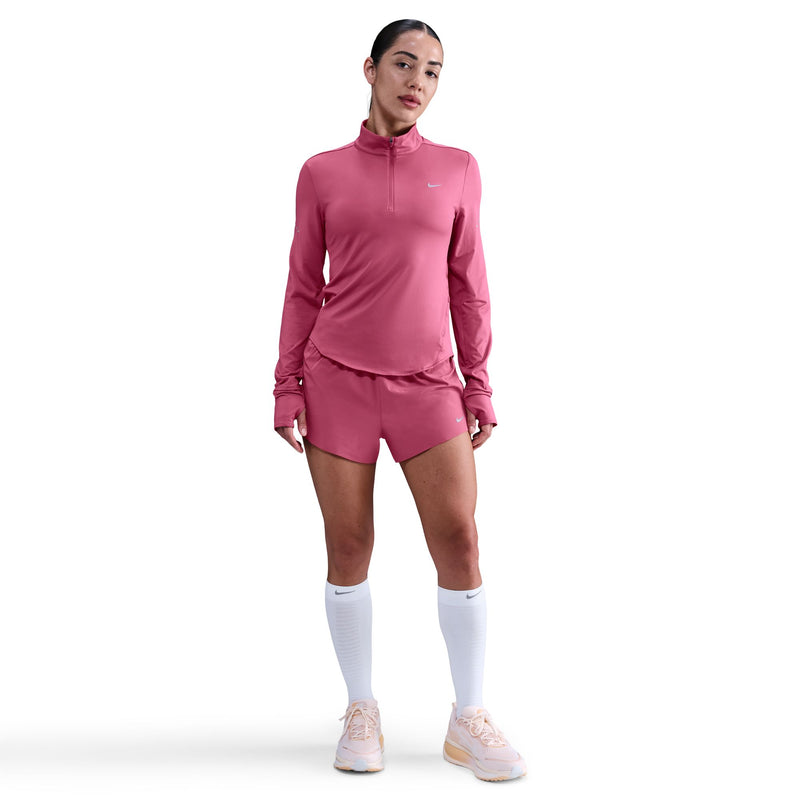 Women's Swift Dri-FIT UV 1/4-Zip Running Top (634 - Sweet Beet/Reflective Silver)