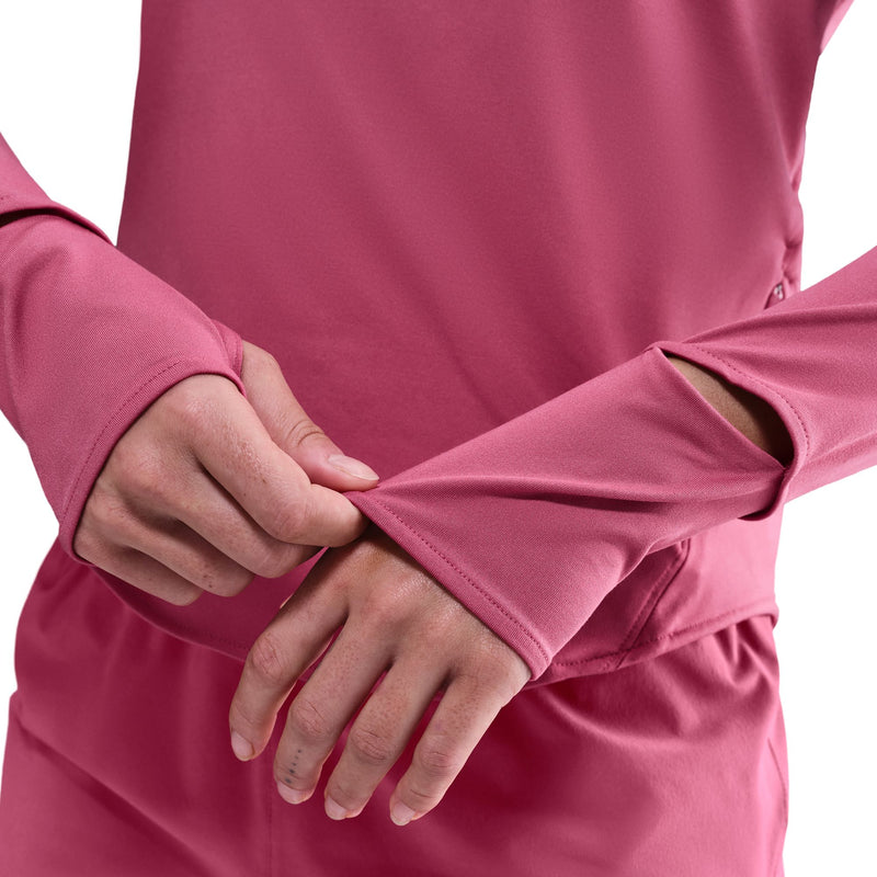 Women's Swift Dri-FIT UV 1/4-Zip Running Top (634 - Sweet Beet/Reflective Silver)