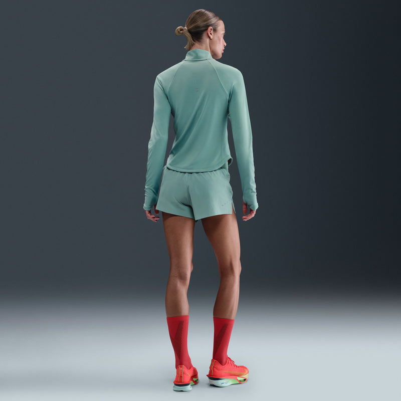 Women's Swift Dri-FIT Mid-Rise 2.5" Brief-Lined Running Shorts (017 - Cannon/Reflective Silver)