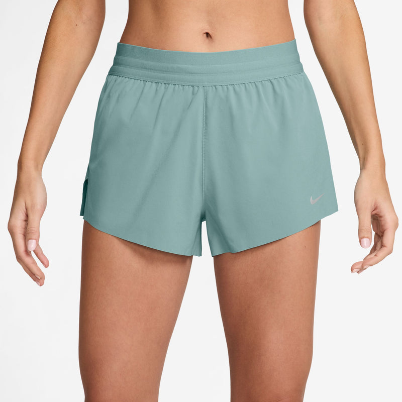 Women's Swift Dri-FIT Mid-Rise 2.5" Brief-Lined Running Shorts (017 - Cannon/Reflective Silver)