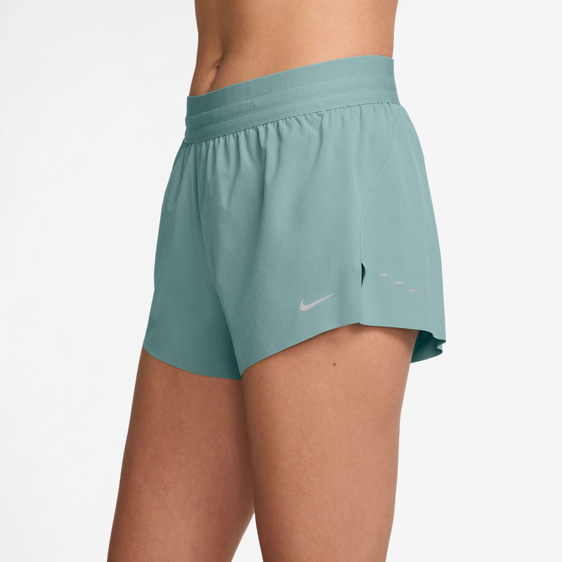 Women's Swift Dri-FIT Mid-Rise 2.5" Brief-Lined Running Shorts (017 - Cannon/Reflective Silver)