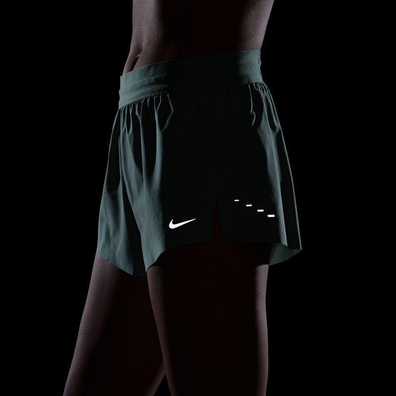 Women's Swift Dri-FIT Mid-Rise 2.5" Brief-Lined Running Shorts (017 - Cannon/Reflective Silver)