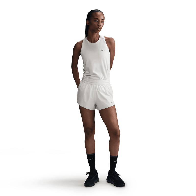Women's Swift Dri-FIT Mid-Rise 2.5" Brief-Lined Running Shorts (133 - Sail/Reflective Silver)