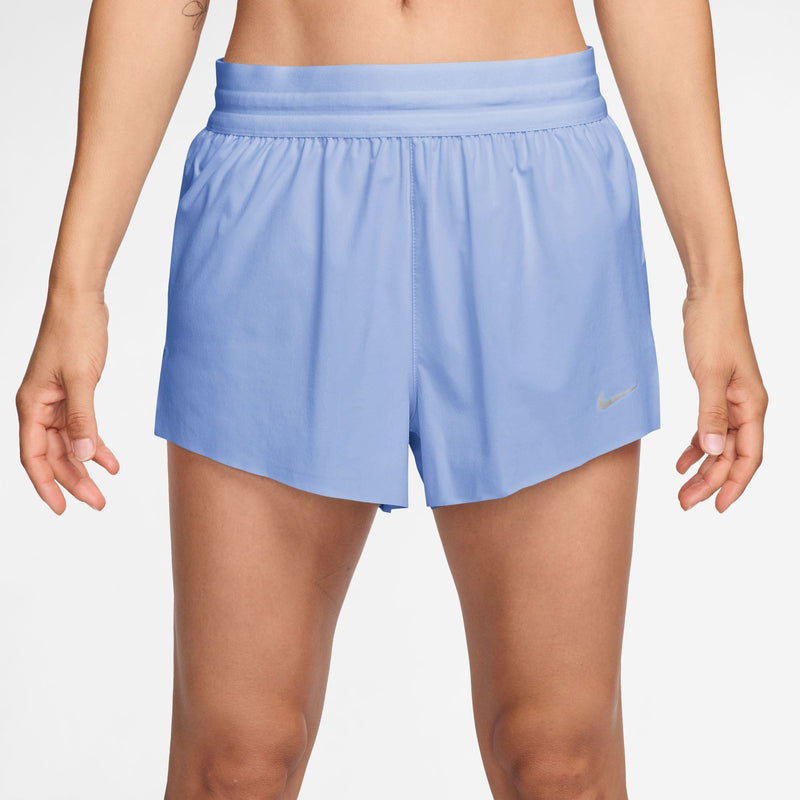 Women's Swift Dri-FIT Mid-Rise 2.5" Brief-Lined Running Shorts (468 - Aluminum/Reflective Silver)