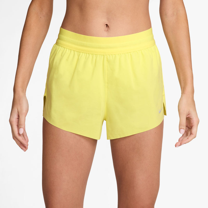 Women's Swift Dri-FIT Mid-Rise 2.5" Brief-Lined Running Shorts (712 - Light Zitron/Reflective Silver)