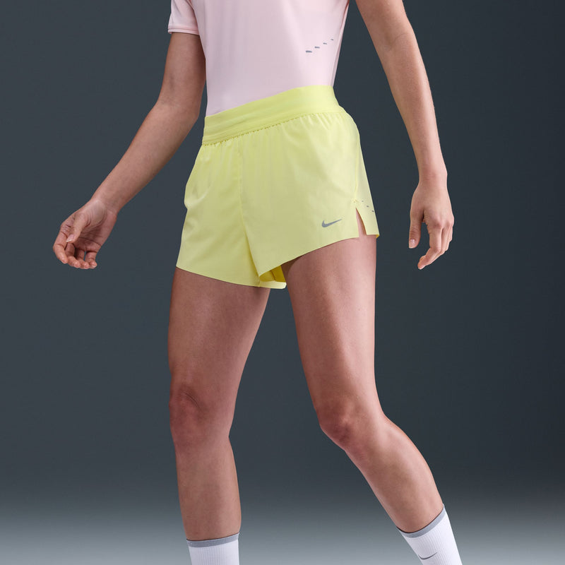 Women's Swift Dri-FIT Mid-Rise 2.5" Brief-Lined Running Shorts (712 - Light Zitron/Reflective Silver)