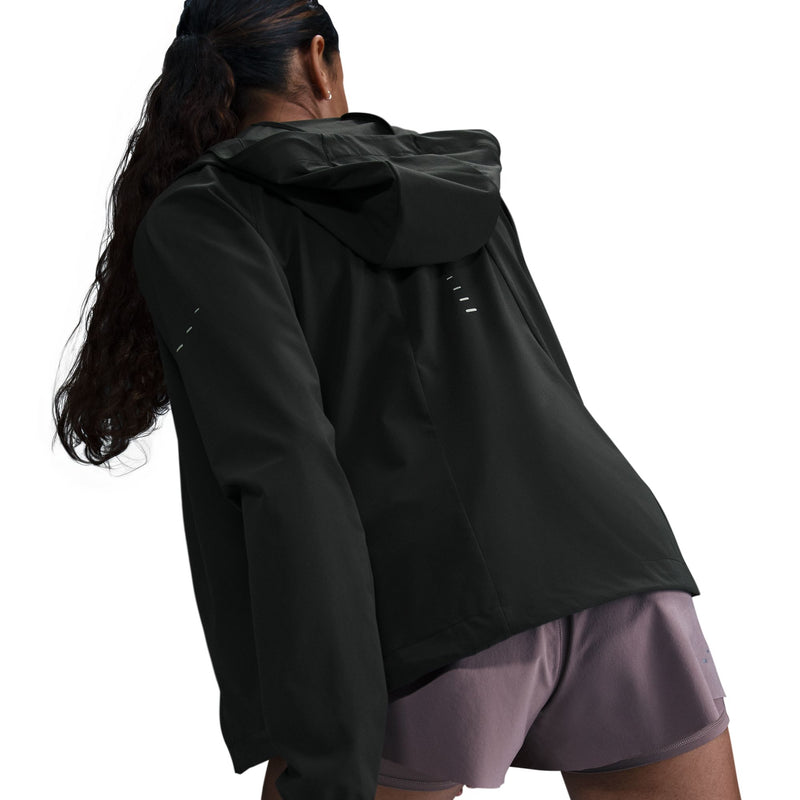 Women's Swift Repel Packable Running Jacket (010 - Black/Reflective Silver)