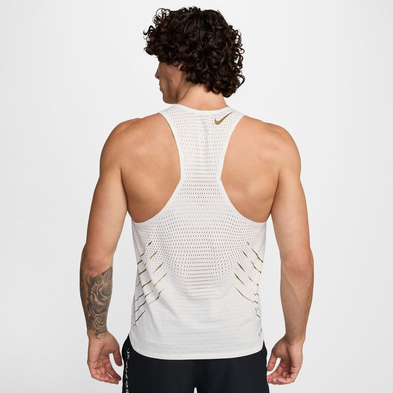 Men's AeroSwift x Jakob Dri-FIT ADV Running Singlet (134 - Sail/Metallic Gold)