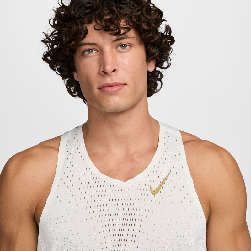 Men's AeroSwift x Jakob Dri-FIT ADV Running Singlet (134 - Sail/Metallic Gold)