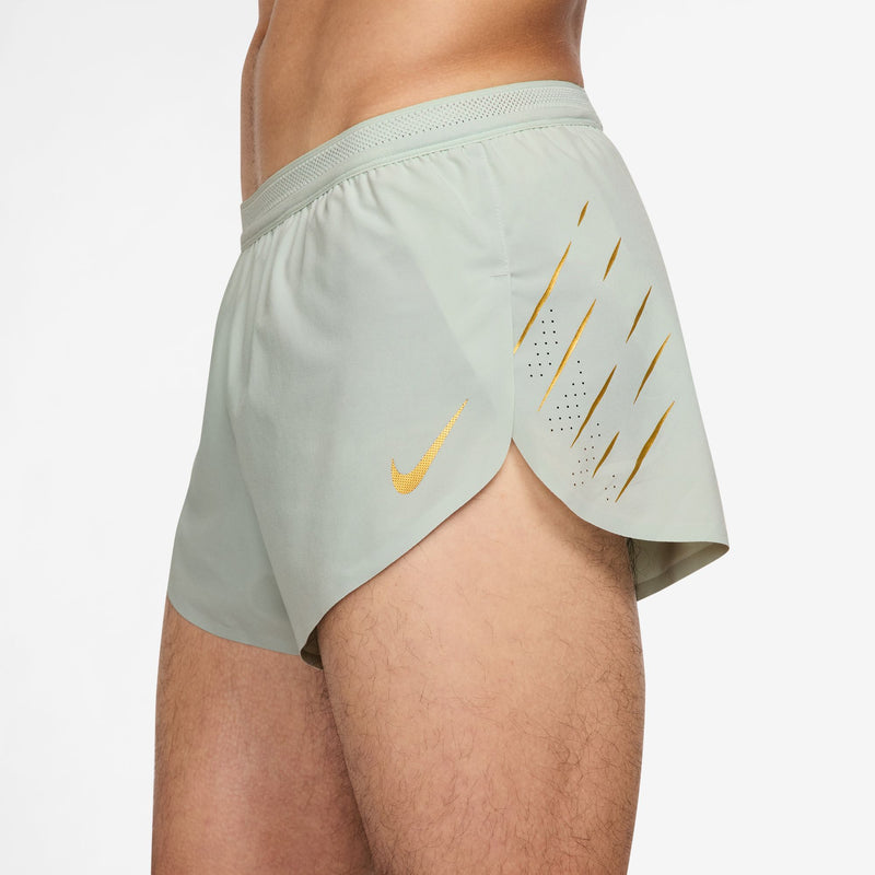 Men's Aeroswift x Jakob Dri-FIT ADV 2" Brief-Lined Running Shorts (034 - Light Silver/Metallic Gold)
