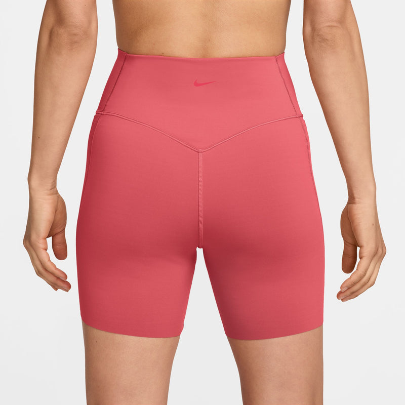 Women's Universa High-Waisted 5" Biker Shorts with No Front Seam (897 - Sea Coral/Lobster/Lt Fusion Red)