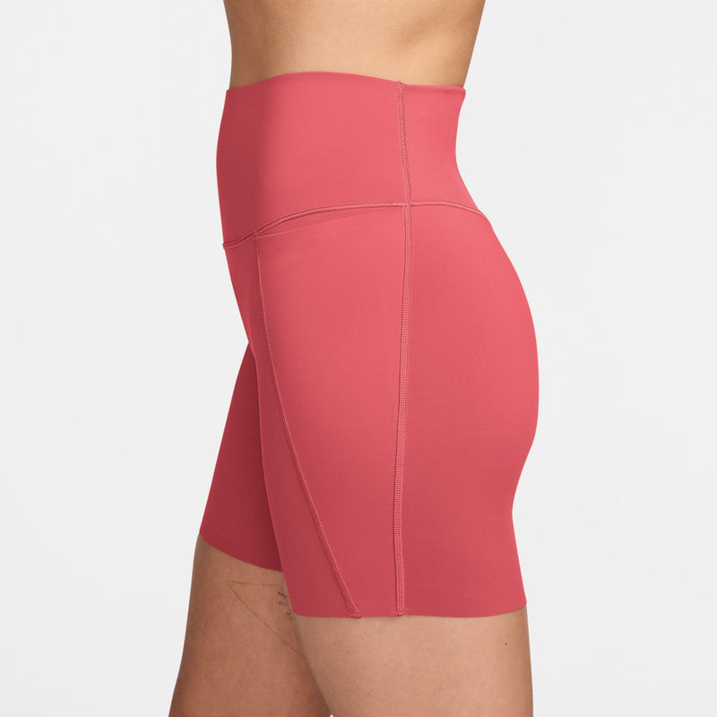 Women's Universa High-Waisted 5" Biker Shorts with No Front Seam (897 - Sea Coral/Lobster/Lt Fusion Red)