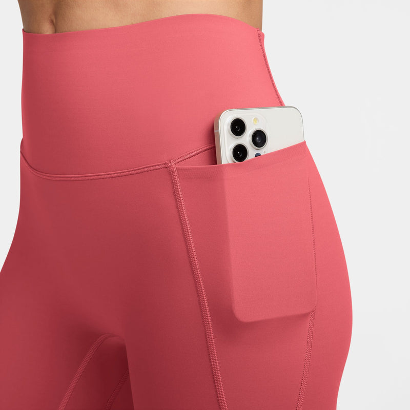 Women's Universa High-Waisted 5" Biker Shorts with No Front Seam (897 - Sea Coral/Lobster/Lt Fusion Red)