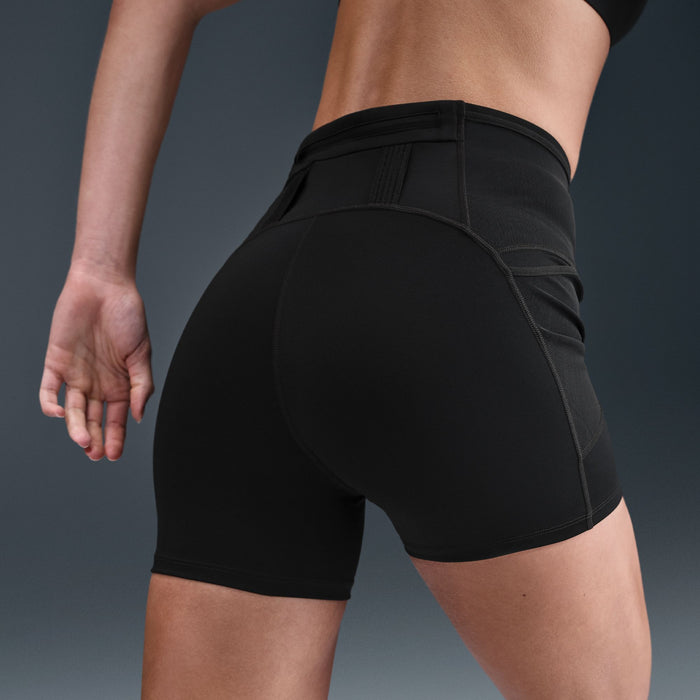Women's Dri-FIT High-Waisted 4" Tight Running Shorts (010 - Black/Black)