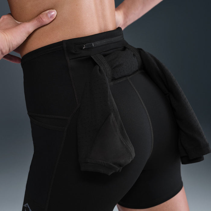 Women's Dri-FIT High-Waisted 4" Tight Running Shorts (010 - Black/Black)