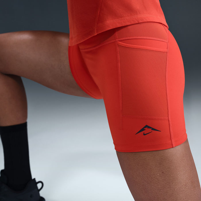 Women's Dri-FIT High-Waisted 4" Tight Running Shorts (633 - Picante Red/Black)