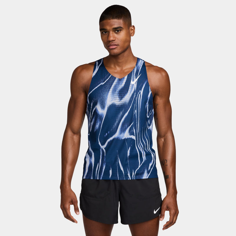 Men's AeroSwift Dri-FIT ADV Singlet (492 - Coastal Blue/White)