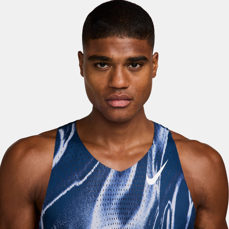 Men's AeroSwift Dri-FIT ADV Singlet (492 - Coastal Blue/White)
