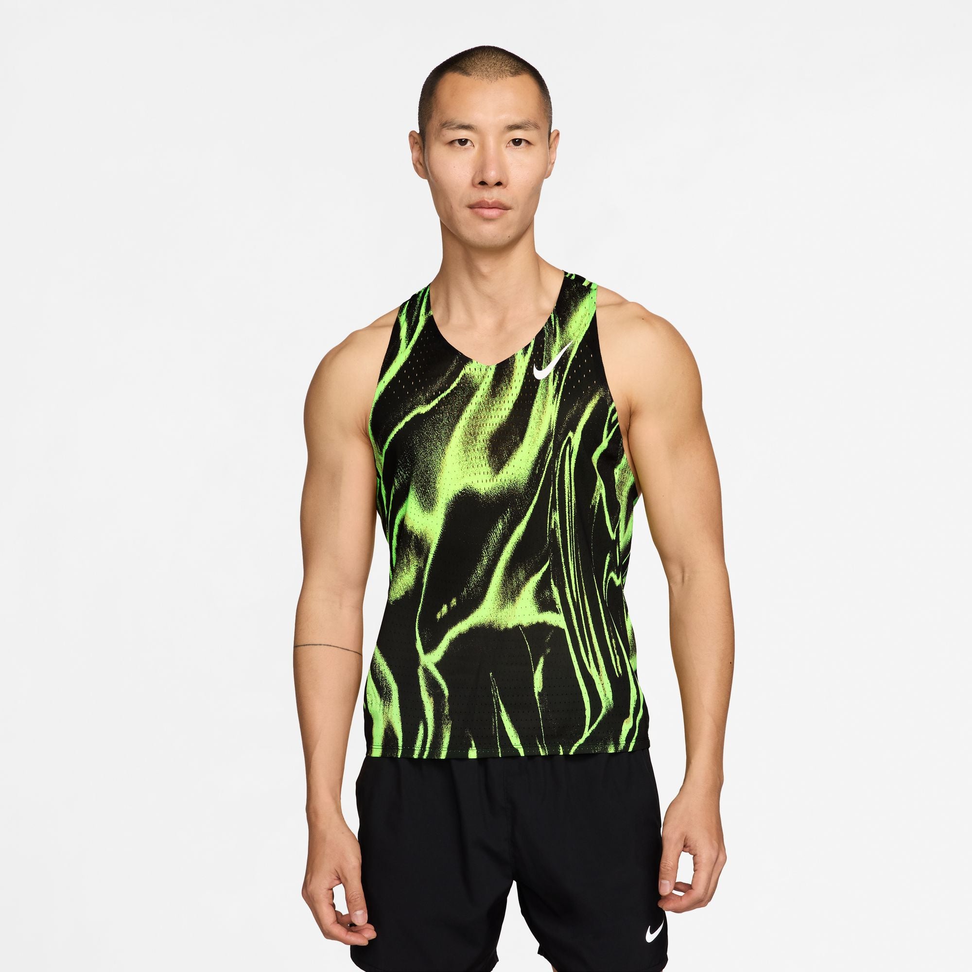 Men's AeroSwift Dri-FIT ADV Singlet (702 - Volt/White) — TC Running Co