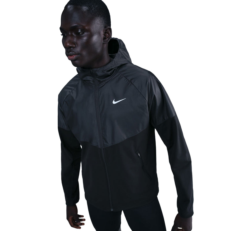 Men's Miler Repel Winterized Running Jacket (010 - Black/Anthracite/Reflective Silver)