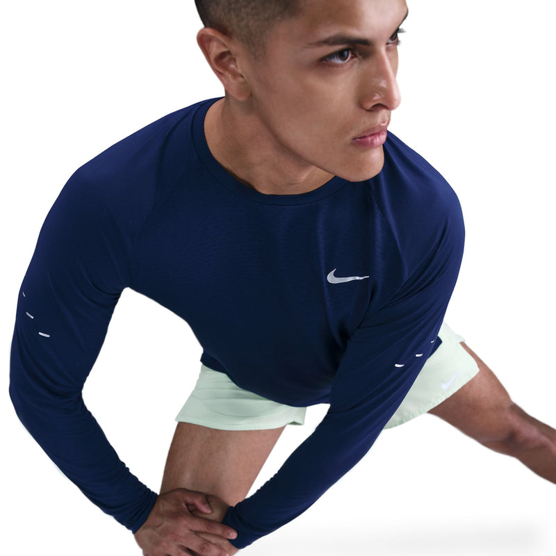 Men's Stride Dri-FIT ADV Long-Sleeve Running Top (492 - Blue Void/Reflective Silver)