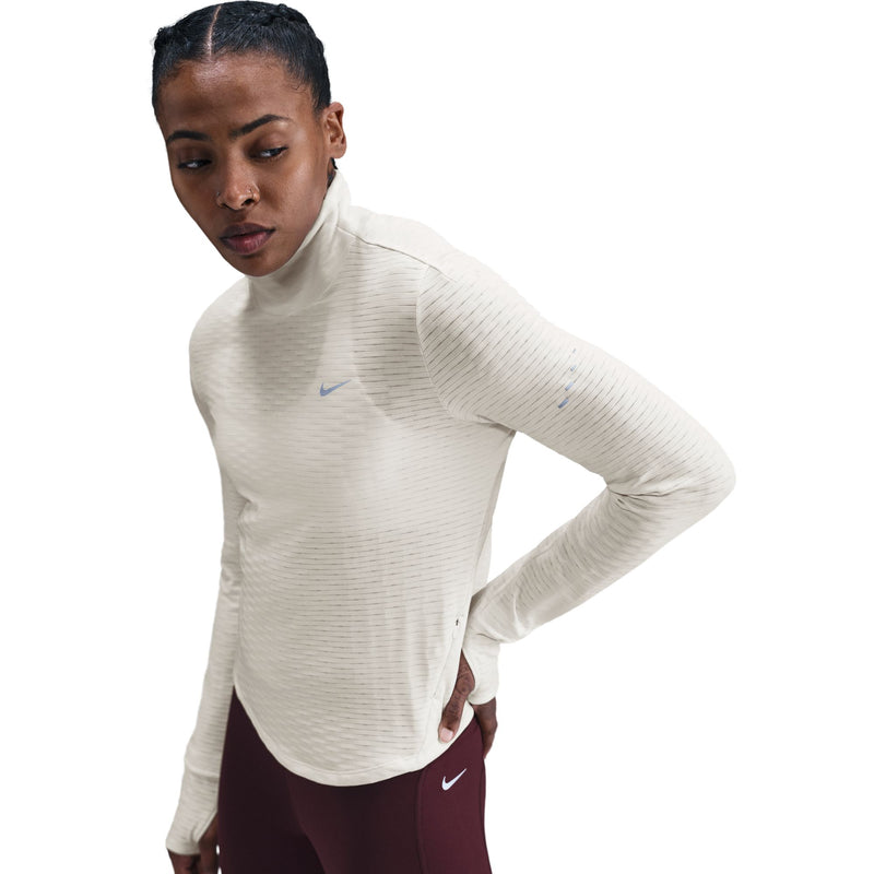 Women's Swift Therma-FIT Turtle-Neck Running Top (133 - Sail/Reflective Silver)