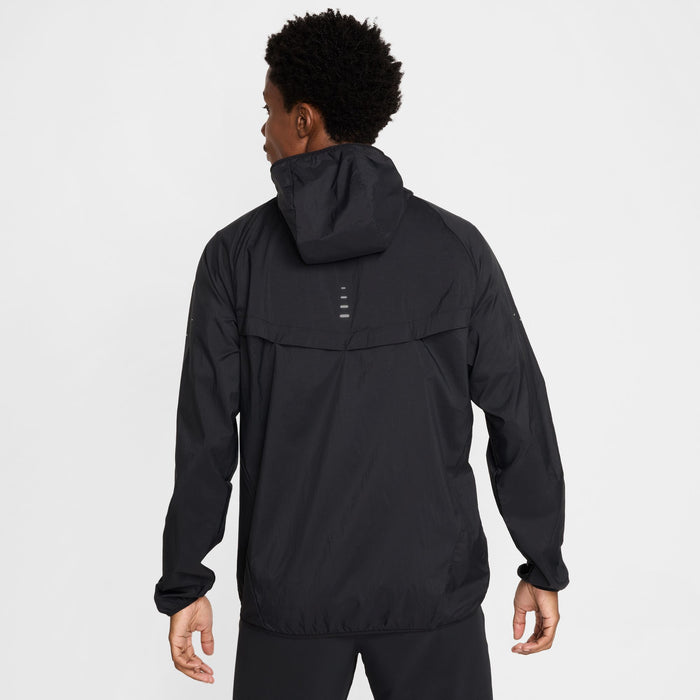 Men's Stride Repel UV Running Jacket (010 - Black/Black-Reflective Silver)