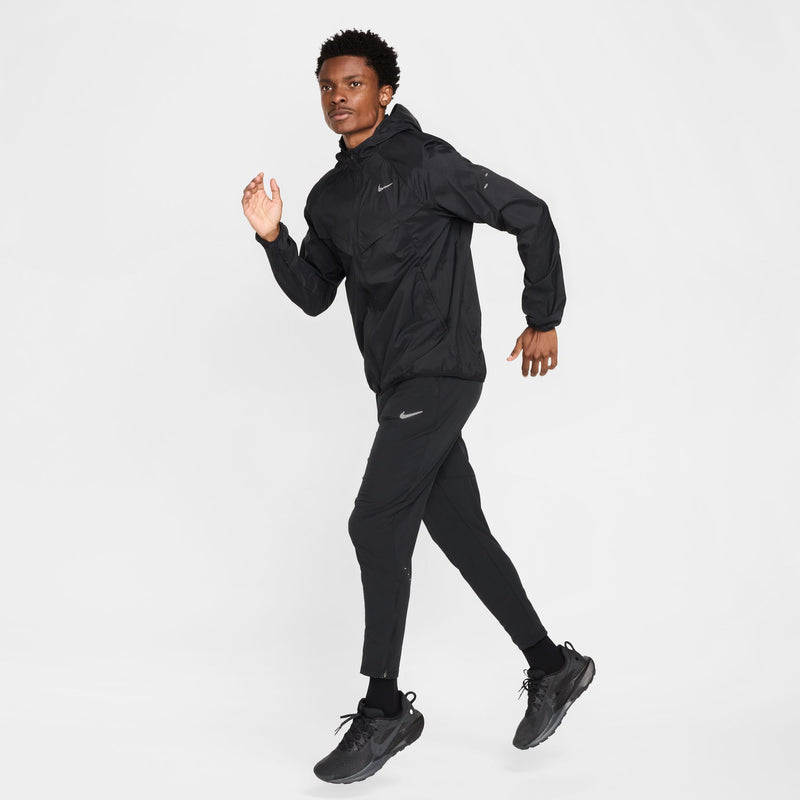 Men's Stride Repel UV Running Jacket (010 - Black/Black-Reflective Silver)
