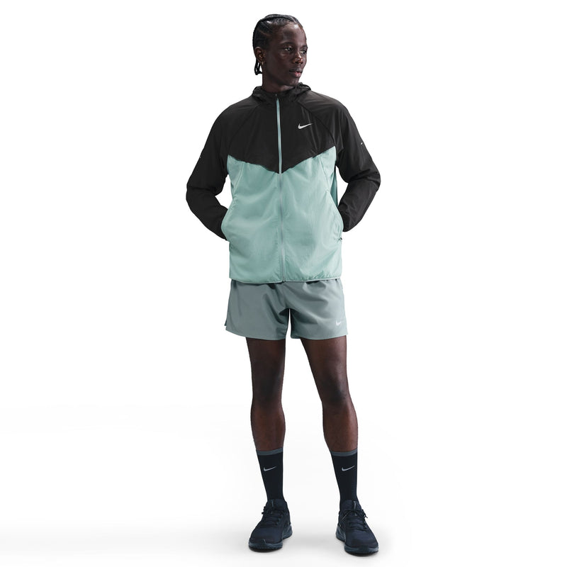 Men's Stride Repel UV Running Jacket (014 - Black/Cannon-Reflective Silver)