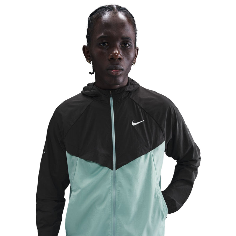 Men's Stride Repel UV Running Jacket (014 - Black/Cannon-Reflective Silver)