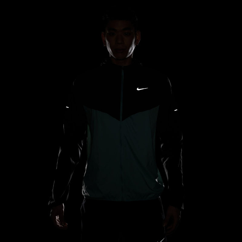 Men's Stride Repel UV Running Jacket (014 - Black/Cannon-Reflective Silver)
