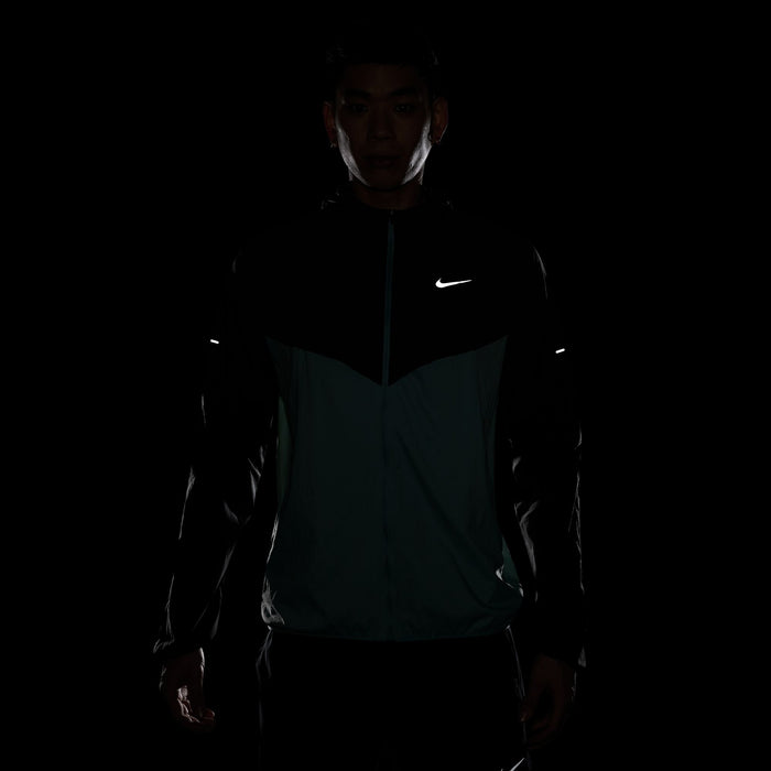 Men's Stride Repel UV Running Jacket (014 - Black/Cannon-Reflective Silver)